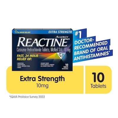 Reactine Tablets Extra Strength 10 mg 10 ea, $1.65/1ea