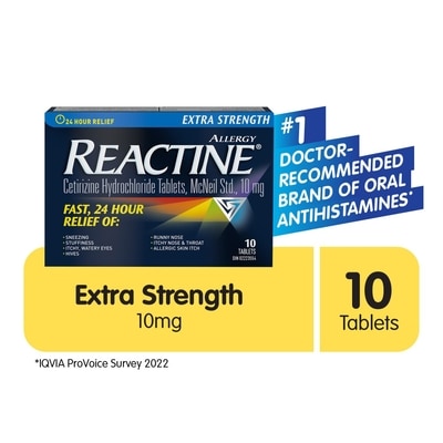 Reactine Tablets Extra Strength 10 mg 10 ea, $1.45/1ea