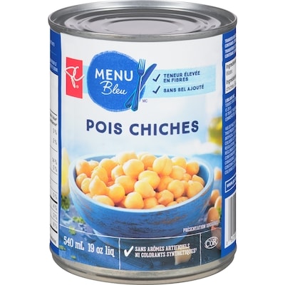 PC Menu Bleu Pois chiches 540 ml, 0,32 $/100ml