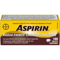 Aspirin Regular Strength 325mg, Fast & Effective Relief of Headache 100 ea, $0.11/1ea