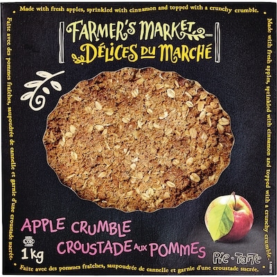 Farmer's Market Apple Crumble Pie 1 kg, $0.90/100g