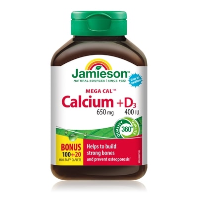 Jamieson Mega Cal Calcium & Vitamin D3 Tablets 120 ea, $0.14/1ea