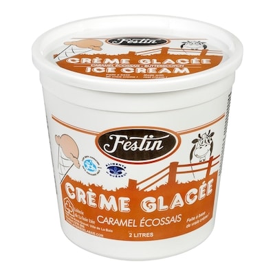 La Baie Crème glacée, caramel écossais 2 l, 0,22 $/100ml