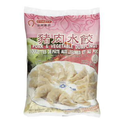 O’Tasty Dumplings au porc et aux légumes 567 g, 1,14 $/100g