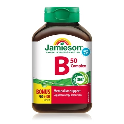Jamieson B Complex Caplets, 50 mg 120 ea, $0.16/1ea