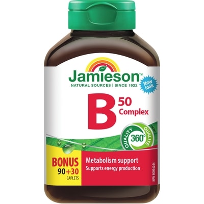 Jamieson B Complex Caplets, 50 mg 120 ea, $0.15/1ea