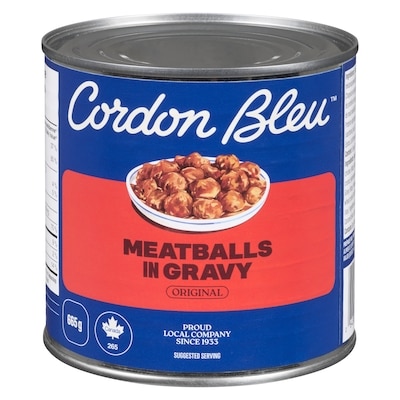 Cordon Bleu Meatballs In Gravy 665 g, $0.90/100g