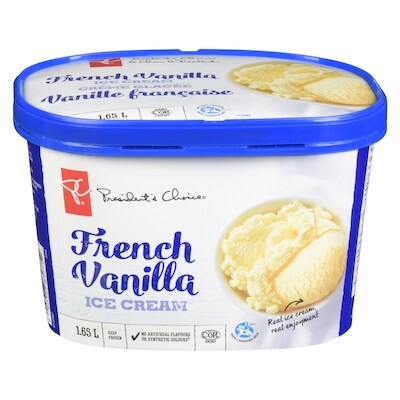 President's Choice French Vanilla Ice Cream 1.65 l, $0.42/100ml