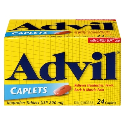 Advil 200 Mg Caplets 24 ea, $0.29/1ea