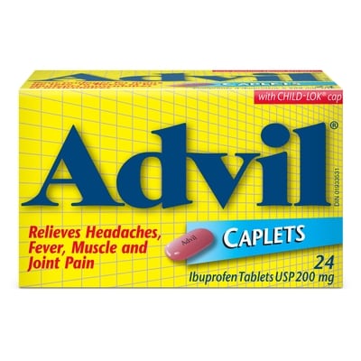 Advil 24 caplets 24 ea, 0,33 $/1ch
