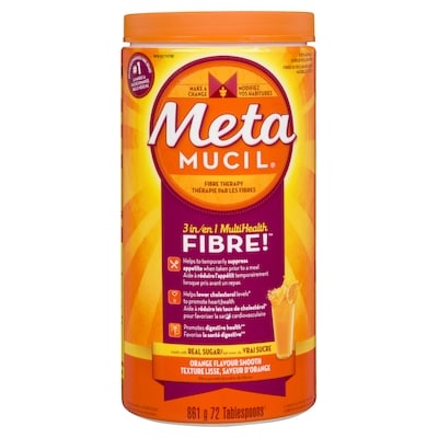 Metamucil Fiber Supplement Powder, Orange 861 g, $2.56/100g