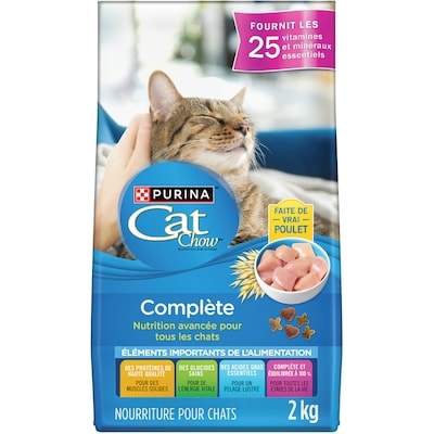 Purina Cat Chow Complète avec Vrai Poulet, Nourriture Sèche pour Chats 2 kg 2 kg, 0,43 $/100g