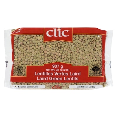 Clic Laird Green Lentils 907 g, $0.33/100g