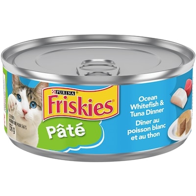 Purina (MD) Friskies(MD) Pâté Dîner au Poisson Blanc et au Thon Nourriture pour Chats Boîte 156 g, 0,64 $/100g