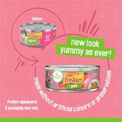 Purina Friskies Pâté Salmon Dinner, Wet Cat Food - 156 g