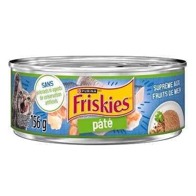 Purina Friskies pâté nourriture humide pour chats suprême aux fruits de mer 156 g, 0,64 $/100g