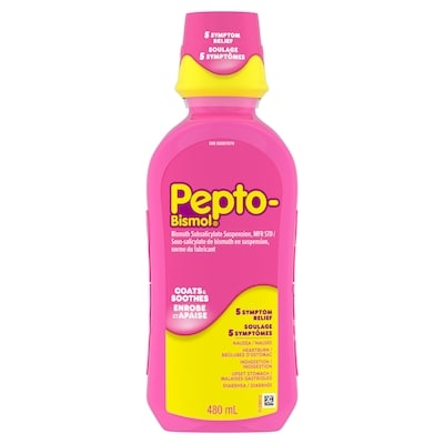 Pepto-Bismol Liquid for Nausea, Heartburn, Indigestion, Upset Stomach, and Diarrhea Relief, Original Flavor 480 ml, $3.33/100ml
