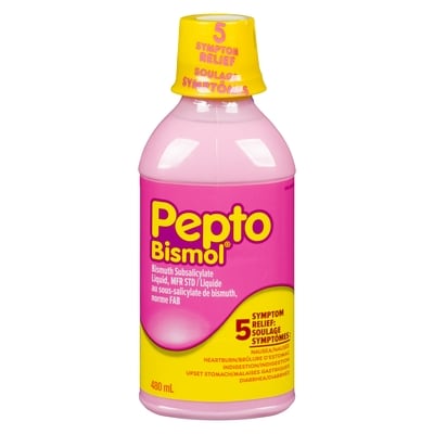 Pepto Bismol Soulagement de 5 symptômes 480 ml, 3,85 $/100ml