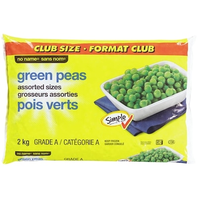 No Name Green Peas, Club Size 2 kg, $0.32/100g