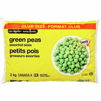 No Name Green Peas, Club Size 2 kg, $0.40/100g
