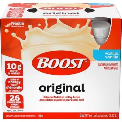 Nestle Health Science Boost Original Vanilla Meal Replacement Drink 6x237.0 ml, $0.91/100ml