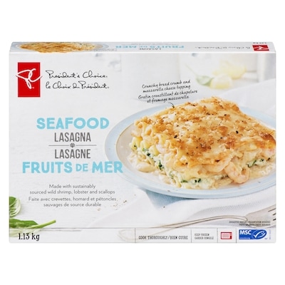President's Choice Seafood Lasagna 1.13 kg, $1.33/100g