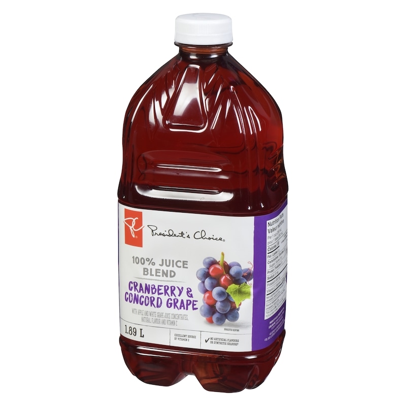 100% Cranberry & Concord Grape Juice Blend 
