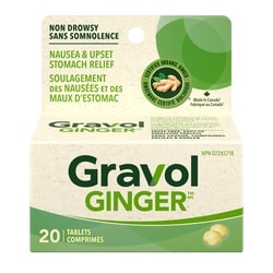 Gravol Ginger Tablets 20 ea, $0.45/1ea