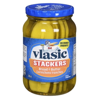 Vlasic Stackers, Bread & Butter 500 ml, $1.10/100ml