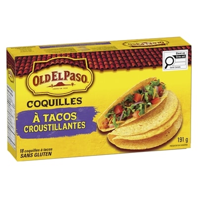 Old El Paso Coquilles croustillantes à Tacos 191 g, 2,25 $/100g