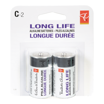 President's Choice Long Life Alkaline Batteries, C 2 ea, $2.06/1ea