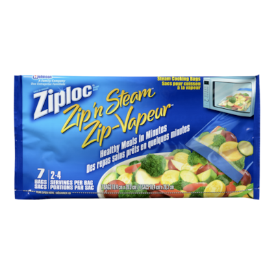 Ziploc Zip'N Steam Bags, Large 7 ea, $0.86/1ea