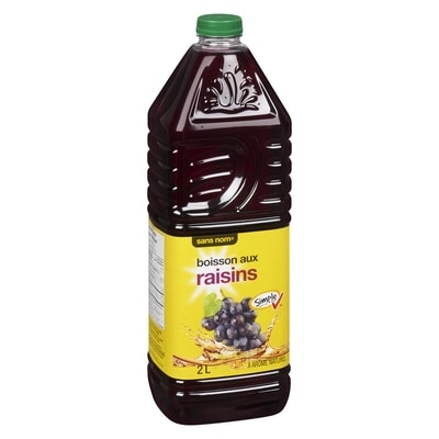 Sans Nom Boisson aux raisins 2 l, 0,13 $/100ml