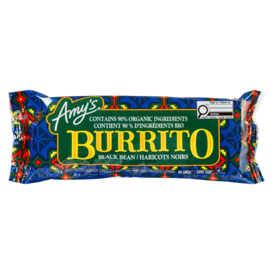 Amys Organic Burrito, Black Bean 170 g, $3.23/100g