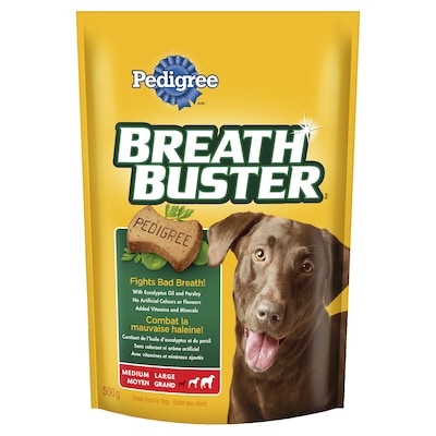 Pedigree Breathbuster Medium And Large Adult Dog Treats Crunchy Biscuits 500 g, $1.40/100g