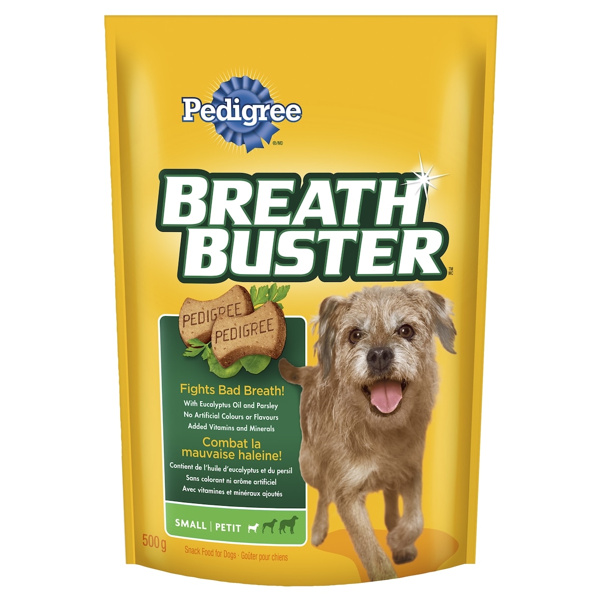 Pedigree Breathbuster Small Breed Adult Dog Treats Crunchy Biscuits 500 g, $1.40/100g
