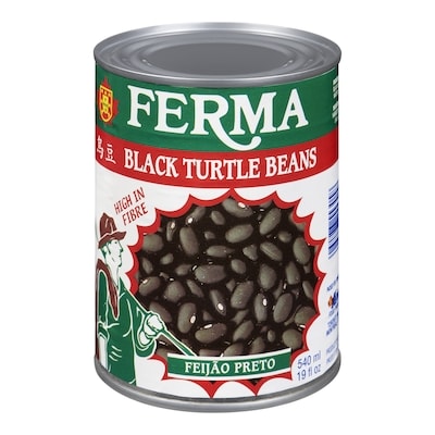 Ferma Black Turtle Beans 540 ml, $0.33/100ml