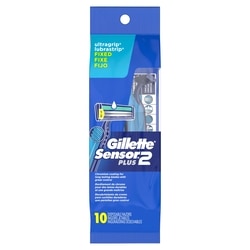 Customplus Sensor2 Plus Men'S Disposable Razors, 10 Ct