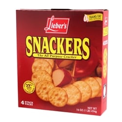 Lieber’s Craquelins salés Snackers (4 rouleaux) 454 g, 1,87 $/100g