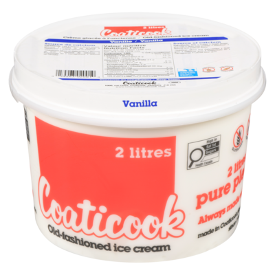 Coaticook Old-fashioned Ice Cream, Vanilla 2 l, $0.32/100ml