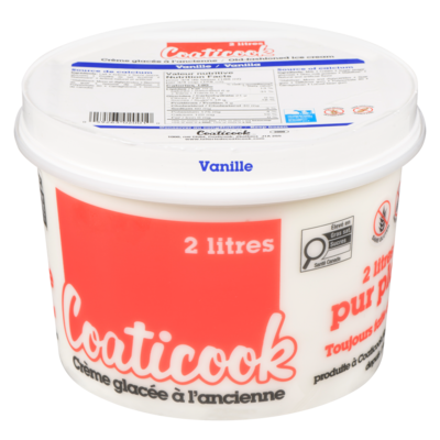 Coaticook Crème glacée à la vanille à l'ancienne 2 l, 0,32 $/100ml