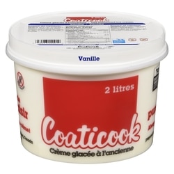 Coaticook Crème glacée à la vanille à l'ancienne 2 l, 0,30 $/100ml