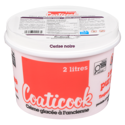 Coaticook Crème glacée à l'ancienne, cerises noires 2 l, 0,32 $/100ml