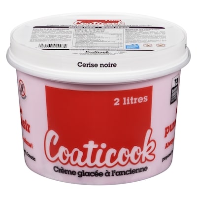 Coaticook Crème glacée à l'ancienne, cerises noires 2 l, 0,30 $/100ml
