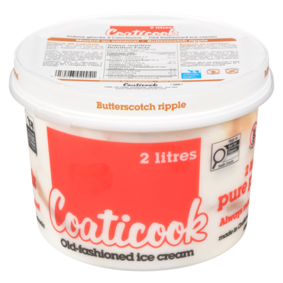 Coaticook Ice Cream Old-fashioned, Butterscotch Ripple 2 l, $0.32/100ml