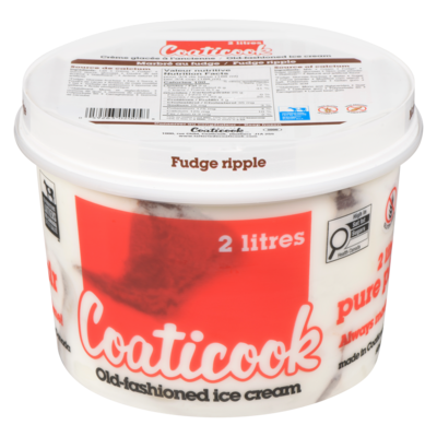 Coaticook Ice Cream Old-fashioned, Fudge Ripple 2 l, $0.32/100ml
