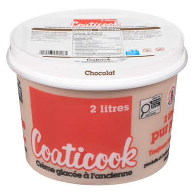 Coaticook Crème glacée à l'ancienne, chocolat 2 l, 0,32 $/100ml
