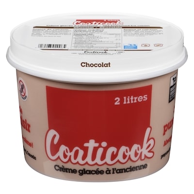 Coaticook Crème glacée à l'ancienne, chocolat 2 l, 0,30 $/100ml