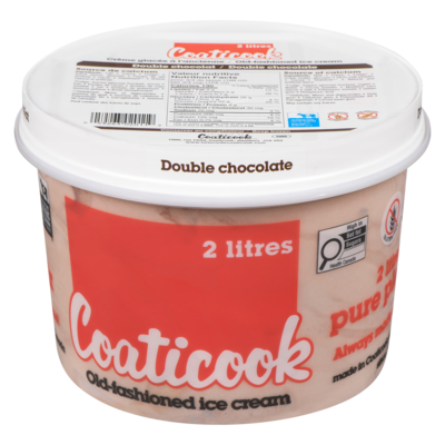 Coaticook Ice Cream Old-fashioned, Double Chocolate 2 l, $0.32/100ml