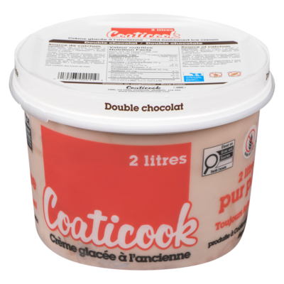 Coaticook Crème glacée à l'ancienne, double chocolat 2 l, 0,32 $/100ml